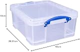 Really Useful Box 18 Litre Plastic Storage Clear with Handles view 8