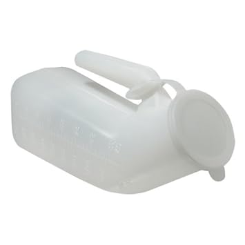 Male Urinal w/Cover Disposable Translucent