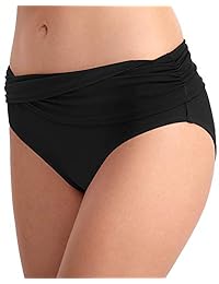 Bañador para dama con cobertura completa, pantalones cortos de bikini