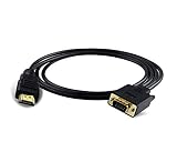 HDMI to VGA, VAlinks 1080P HDMI to VGA Adapter (Male to Male) Video Converter Support Convert Signal from HDMI Input Laptop HDTV to VGA Output Monitors Projector-1.8m/6ft (hdmi to vga 3m/10ft)