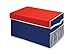 Badger Basket Large Folding Storage Box, Blue/Red