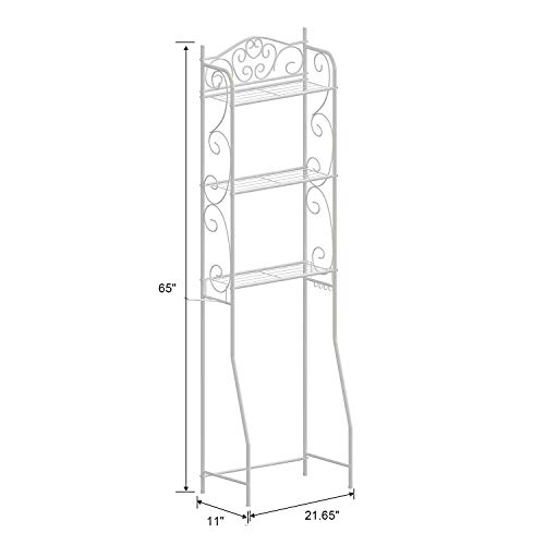 Function Home 3Tier Over The Toilet Storage Shelf, Bathroom Organizer