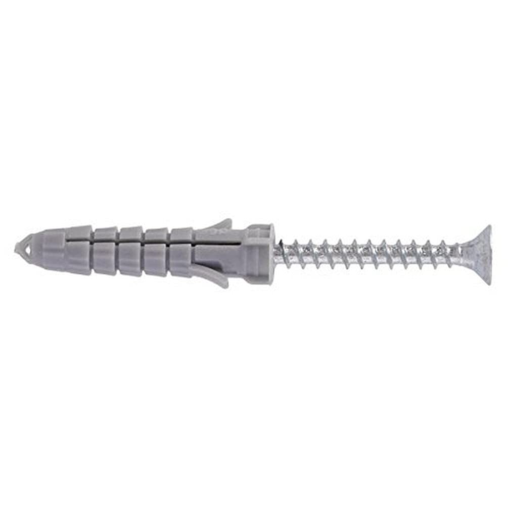 Molly m27831-xj 2 NYL Dowels with Screws Diameter 8 mm Grey Set of 10