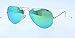 Ray-Ban RB3025 Classic Aviator Sunglasses, Matte Gold/Grey Mirrored Green, 55 mm