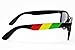 Style Vault W54-rp Rasta 80s Sunglasses Black/yellow/red W Microfiber Pouch
