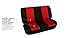 FH Group Car Seat Cover Universal Red Fit for Back Seat - Combo Small Car Seat Cover Design, Car Interior Accessories for SUV, Sedan - Rear Car Seat Protector with Solid Bench for Dogs and Kids
