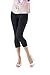 LMB Lush Moda Seamless Capri Length Basic Cropped Leggings - Variety of Colors - Black OS