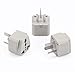 Wonpro China, Argentina, Australia, New Zealand Travel Plug Adapter (Type I, Grounded) - CE Certified - 3 Pack primary