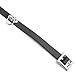 JOVIVI Black Genuine Leather Punk Gothic Emo O-ring Choker Collar Necklace Adjustable Buckle