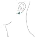 Native American Style Stabilized Turquoise Gemstone Oval Bezel Leaf Rope Edged Stud Earrings Western Jewelry For Women Oxidized .925 Sterling Silver