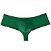 Jaxu Men's Elastic Spandex Thong Boxer Shiny Boxers Briefs Guys Pants Sexy Men Pouch Underwear Green L