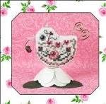 Just Nan Rosebud Tweet cross stitch chart and embellishments pack to make this gorgeous tiny bird