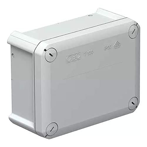 OBO Bettermann 2007255 - Scatola di derivazione T 100, con coni, in polipropilene, grigio luminoso, 136 x 102 x 57 mm