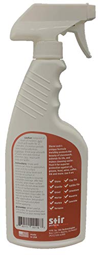 StoneLock Granite Sealer and Protector for Grout Marble Tile Stone Mortar Terrazzo Travertine Limestone Masonry Concrete and Countertops. Invisible barrier against wine juice oil and coffee - 16oz