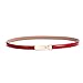 KaLeido Women's Plaque Buckle Solid Color Skinny Waist Belt