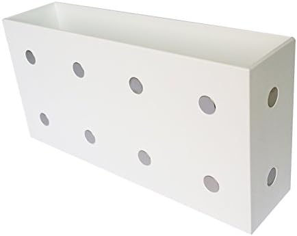 Magnetic Transformable Storage Box Office Supply Organizer Refrigerator Magnetic Basket White Color (Rectangle)