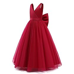 Nileafes Flower Girls Maxi Dress Bridesmaid Wedding