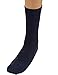 Yomandamor Men's 5 Pack Bamboo Mid-Calf Dress Socks,Size 10-13(Navy)