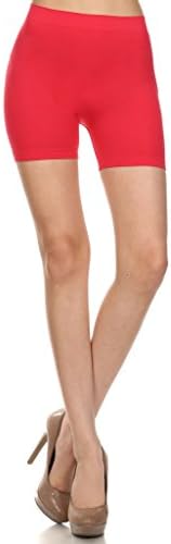WHITE APPAREL Women Seamlesss Short Length Leggings - One Size RED