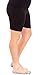 Black Woman Plus Size Cotton Spandex Mid Thigh Shorts, XXXL