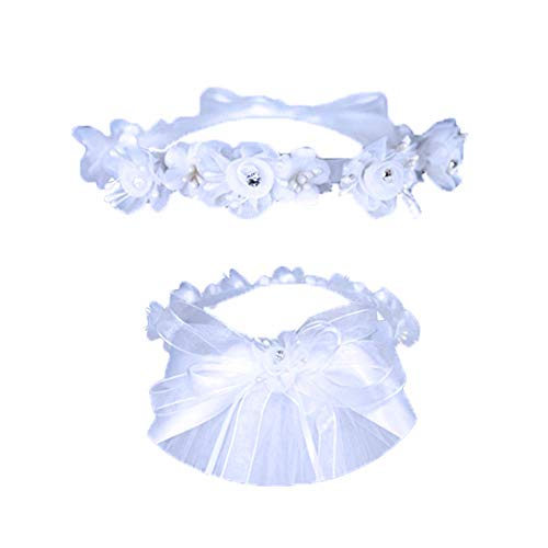 Deluxe First Communion Veil (Floral and Pearl Tiara)