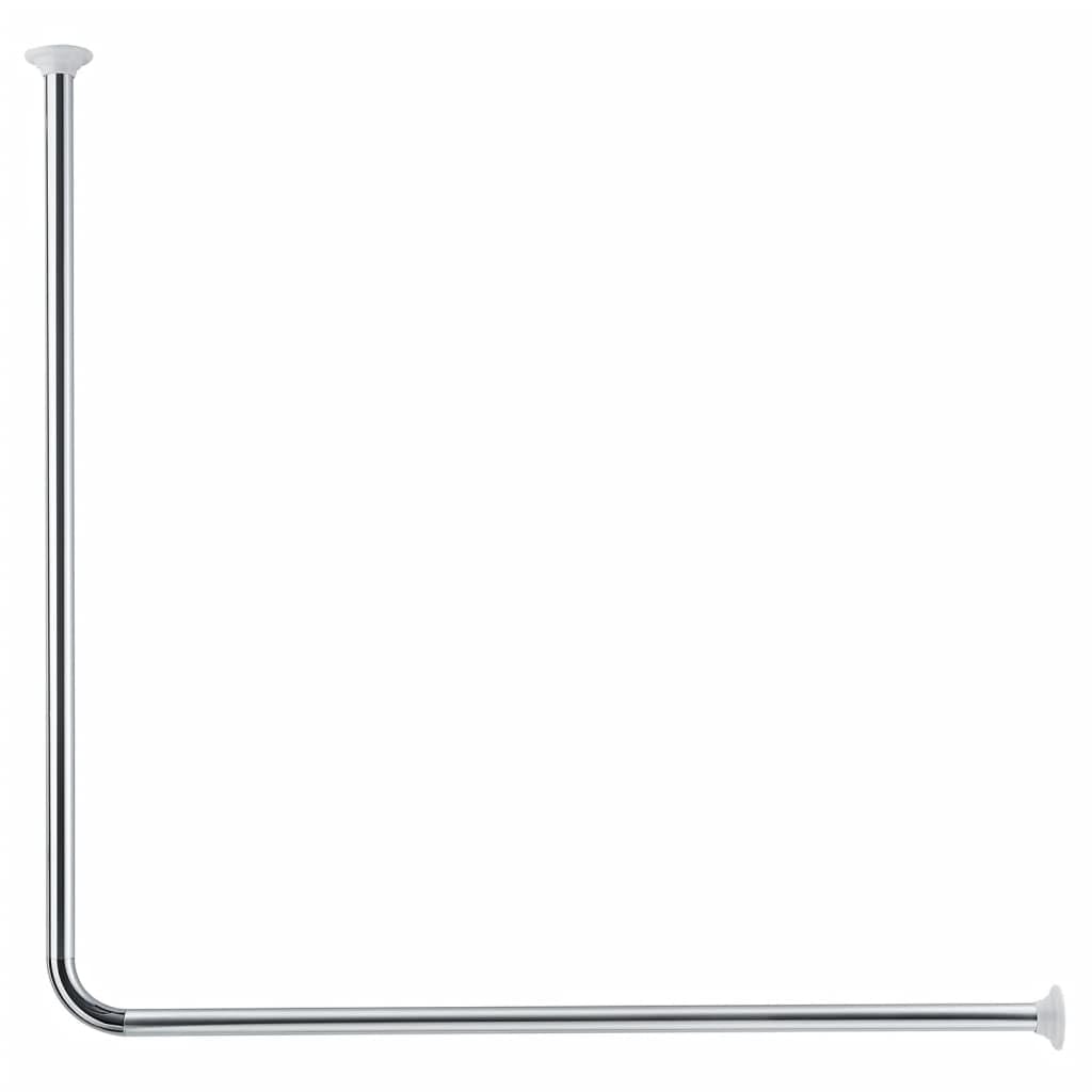 Kleine Wolke 0345101001 Universal Shower Curtain Pole 3 Sizes Diameter 25 mm Chrome