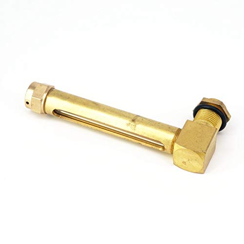 Maslin 1/4" 3/8" BSP M12 M14 M16 Length 80mm 100mm 125mm 150mm 200mm Brass Oil Liquid Level Indicator Sight Glass Gauge Lathes - (Size: 80mm, Thread Specification: 1/4")