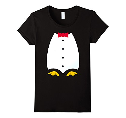 Womens penguin tuxedo costume t shirt medium black