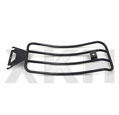 XKH- Motorcycle Black Steel Rear Shelf Fender Rack Plated Luggage Shelf 14"x6" Compatible with Harley Davidson FLHT Electra Glide FLHX Street Glide FLTR Road Glide [B01C3HZKWU] - Thumbnail 4