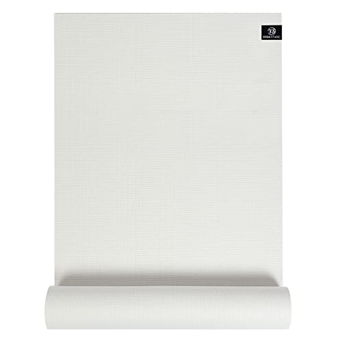 Yoga Studio Sticky Yoga Mat - 183cm x 61cm, 6mm Tear Proof Yoga Mat with Non-Slip Base - White