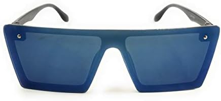 Blue - green square fancy colour sunglass for mens and womens with free clothe and case and 6 months manufacturer warranty includes