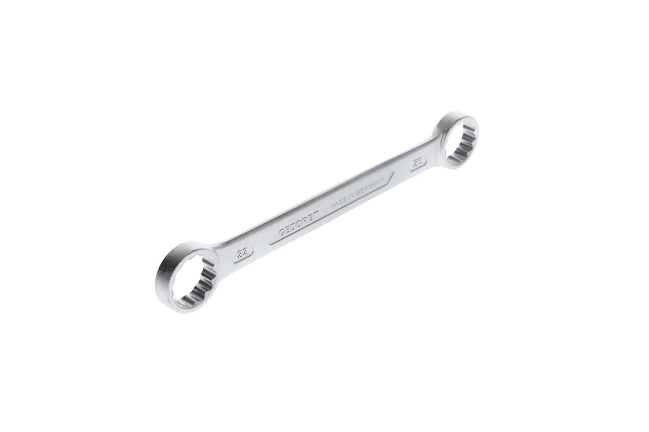 GEDORE Double-ended ring spanner, AF 20+22 mm, Straight, Flat, Slender, Bi-hex, UD profile, Spanner, 4 20X22 — image 1