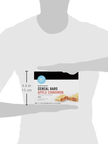 AMAZON GROCERY, APPLE CINNAMON FRUIT & GRAIN CEREAL BARS, 1.3 OZ, 8 CT