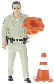 Figures Highway Patrol - Collecting Traffic Cones, 0, Model Car, Ready-made, American Diorama 1:24