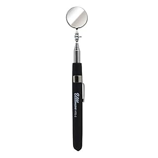 Ullman HTE-2 Glass High-Tech Telescoping Inspection Mirror, 1-1/4″ Diameter, 6-1/2″ to 35″ Extended Handle Length, Clear