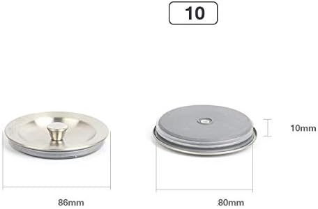 sweeTvT Drain Stoppers,Sink Drain Plug Kitchen Bathtub Mop Pool Sewer Plug Sink Stainless Steel Thickening Deodorant Insect-Proof Accessories, 80Mm2Pcs