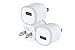 Spark Electronics Rapid Speed [Matte White] Tapered Universal USB Power Adapter Wall Charger Compatible with Apple iPhone 7 7 Plus 6 6S Plus 5 s C Samsung Galaxy S7/S6 Edge Note Nokia … (3PC White)