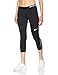 Nike Womens Pro Cool Light Streak Print Training Capri (LG 21, Black/Black/White)