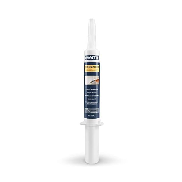 EVERFIX Montagekleber transparent klein 125 g, für innen und außen, extra starker Kraftkleber für Metall, Holz, Fliesen… – Bild 5