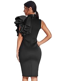 Meilun vestido sexy sin mangas con volantes para mujer, vestido de fiesta de celebridad