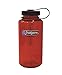 Nalgene Tritan Wide Mouth BPA-Free Water Bottle, Red w/ Black Cap, 32-Ounces