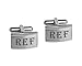 Personalized Two Tone Stainless Steel Silver Cufflinks Monogram Custom Engraved Free - Ships from USA