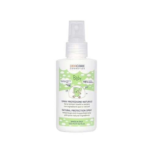 Deacare Baby Spray for Protecting Mosquitoes and Natural Insects, Protective Spray for Children with Citronella Essential Oil, Pure and Natural Ingredients, Dermatologically Tested Sensitive Skin – 100 ml