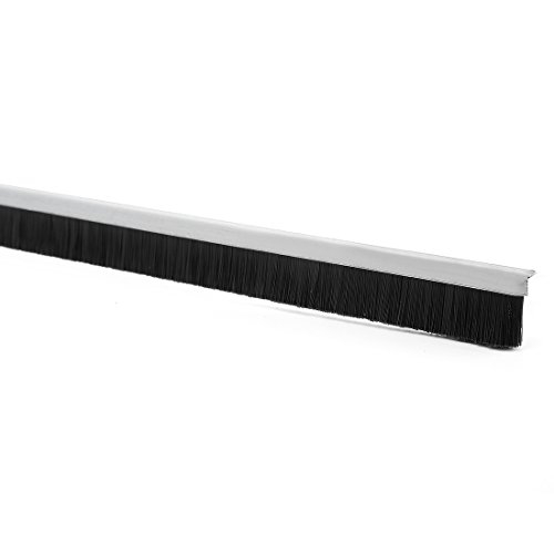 uxcell 39-inch x 0.4-inch Door Bottom Sweep Nylon Brush Insert Seal Black