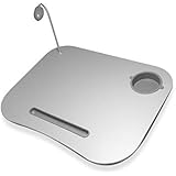 ProHT Multi Purpose Lap Desk with 5 LED Lamp and Cupholder, 5-LED lamp Illumination Angle Adjustable, Foam Bed Cushion Provides a Comfortable Workstation That goes Where You Go