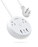 USB C Power Strip with Power Delivery, Anker PowerStrip Pad, 2 Outlets and 42W 3 USB (2 USB-A, 1 USB-C) with 5-Foot Extension Cord, Compact Travel Size, for MacBook Pro, iPad Pro, iPhone and Galaxy