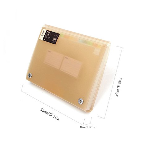 Little-Feet Letter Size Expanding File Folders Button Locked A4 Expandable Wallet Organizer with 13 Pockets Portable File Folder Accordian File with Index Lable - Thumbnail 2