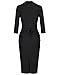 MUXXN Women's Vintage High Waist Cocktail Party Dresses (Black M)