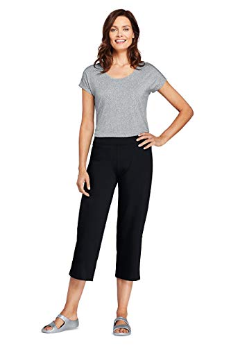 Lands-End-Womens-Starfish-Mid-Rise-Elastic-Waist-Pull-On-Crop-Pants