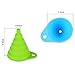 Silicone Collapsible Funnel Set for kitchen, Small and Large sizes (Pack of 4) Flexible Funnel with 4 Wall Hooks-Sunluk